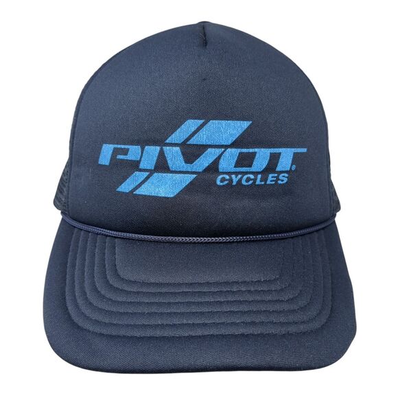 Pivot Cycles Snapback Rope Trucker Hat Blue One Size Mesh Back HG - Picture 1 of 8